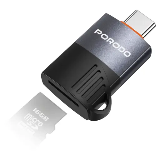 Porodo Lightning OTG TF Card Reader