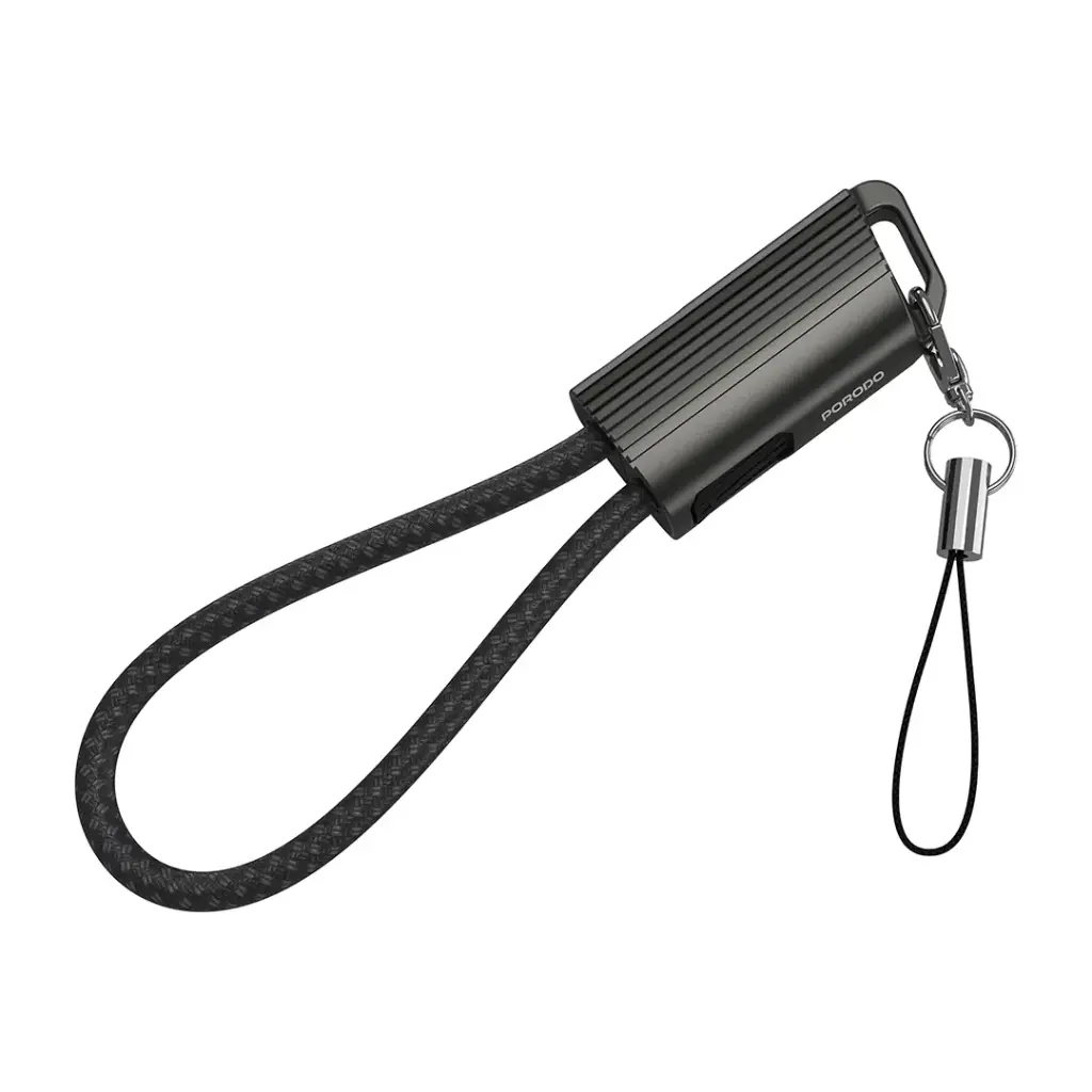 Porodo ChargeLoop Keychain Zinc Nylon Cable