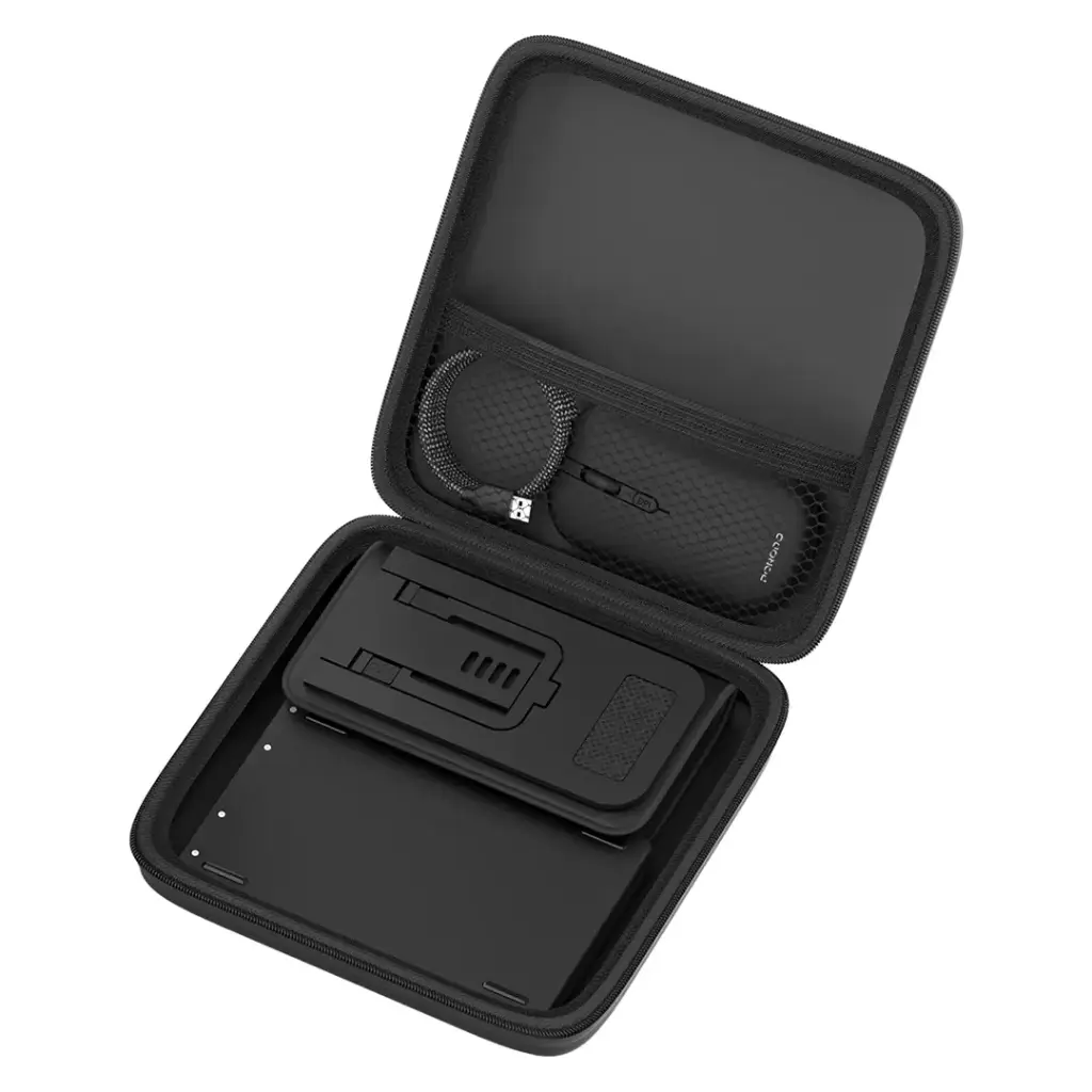 Porodo 6-In-1 Keyboard & Mouse Set Magnetic Cable Phone Stand & Travel Case