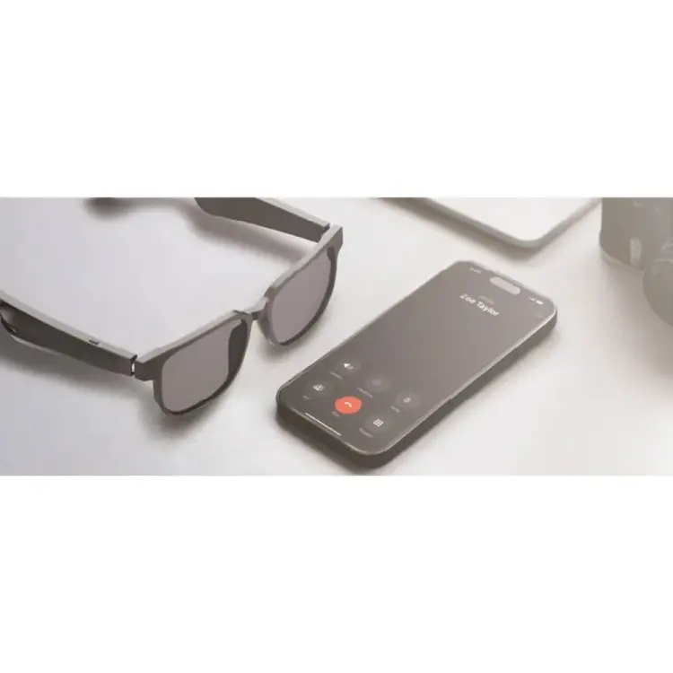 PORODO Vistax BT 5.3 SUNGLASS - UV400 PROTECTION+90mAh*/MAGNETIC CHARGING CABLE -BLACK