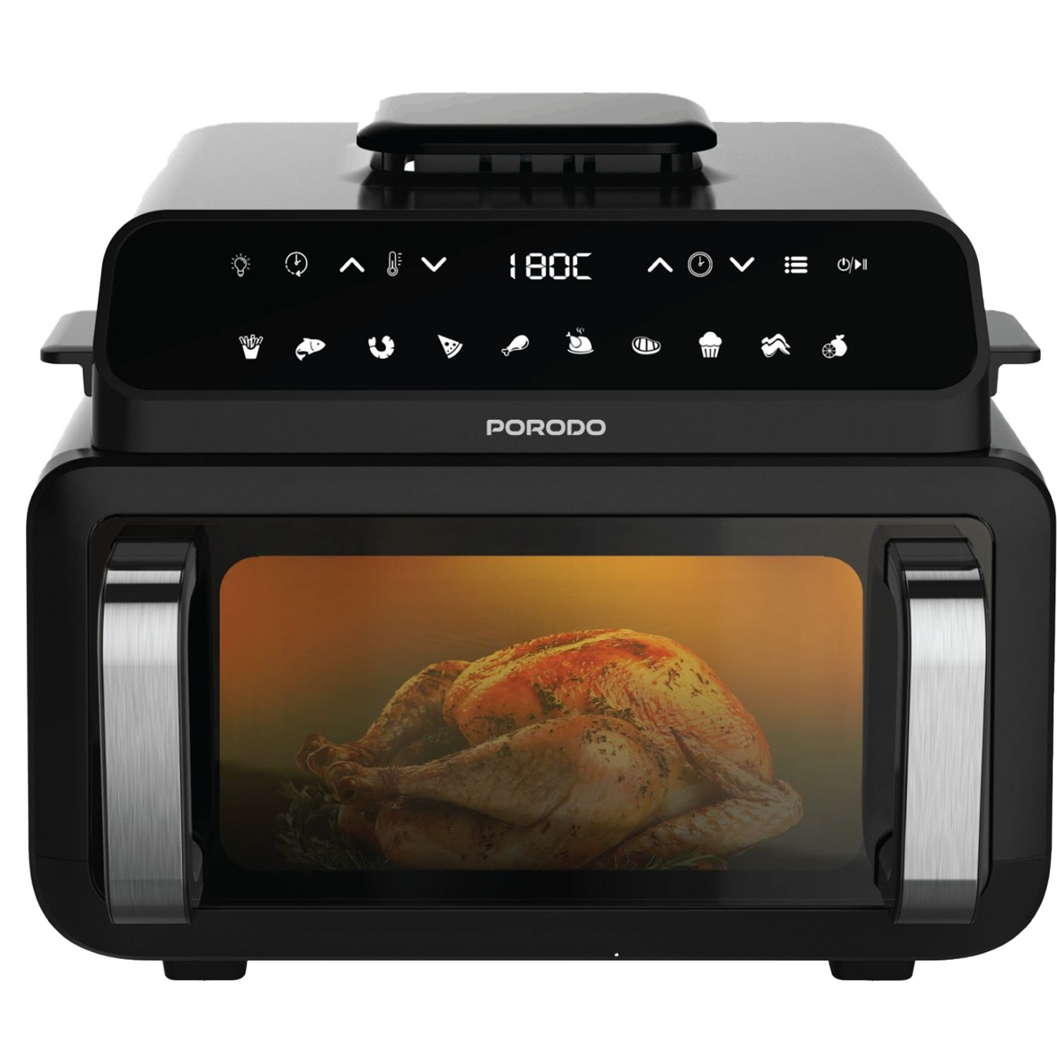 PORODO Flexi Cook Pro 2100W 3 IN 1 AIR FRYER WITH DUAL HEATING +DELAY TIMER