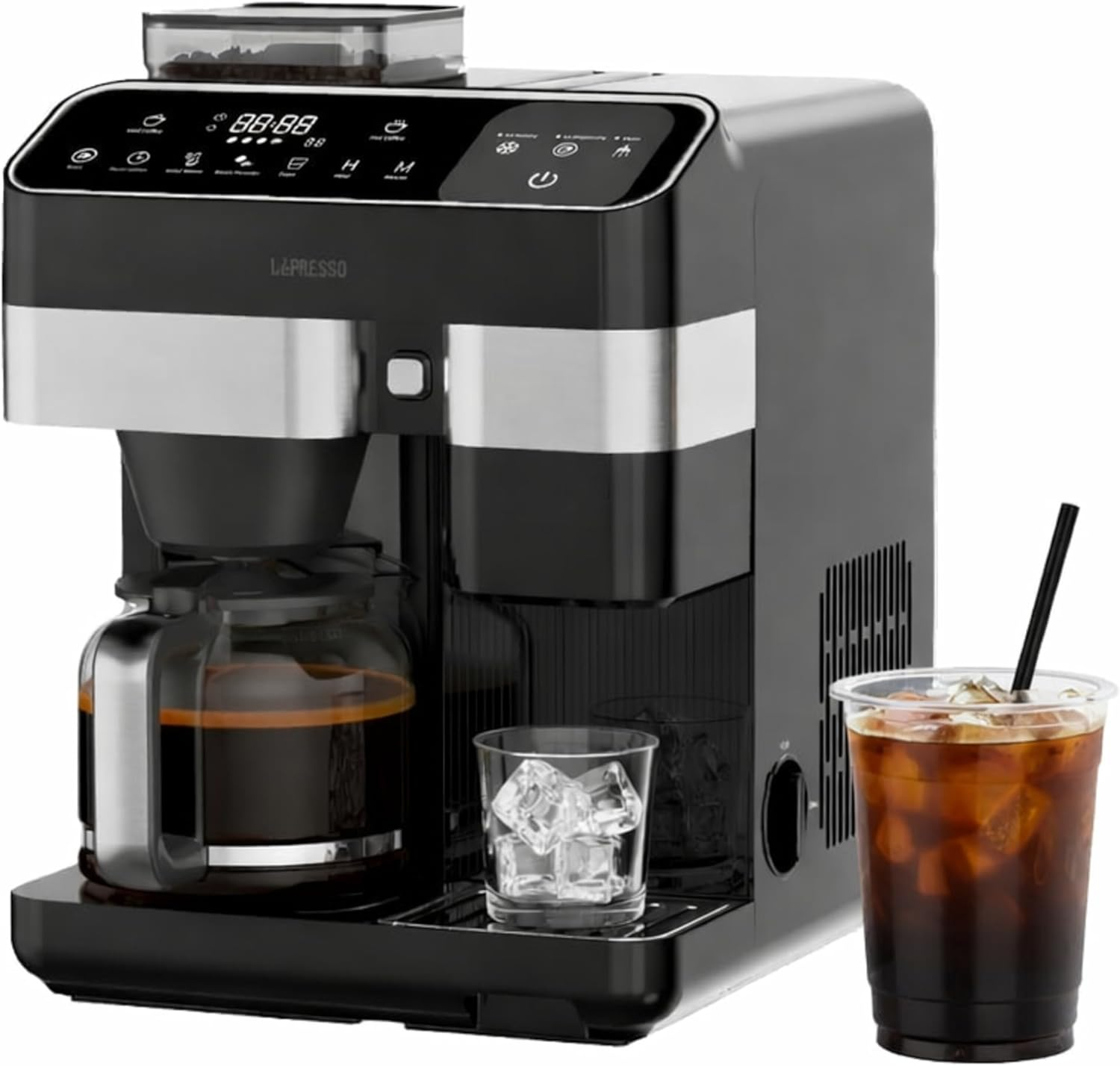 LePresso Americano Pro Ice & Hot Coffee Machine Ice Making & Keep Warm Function - Black