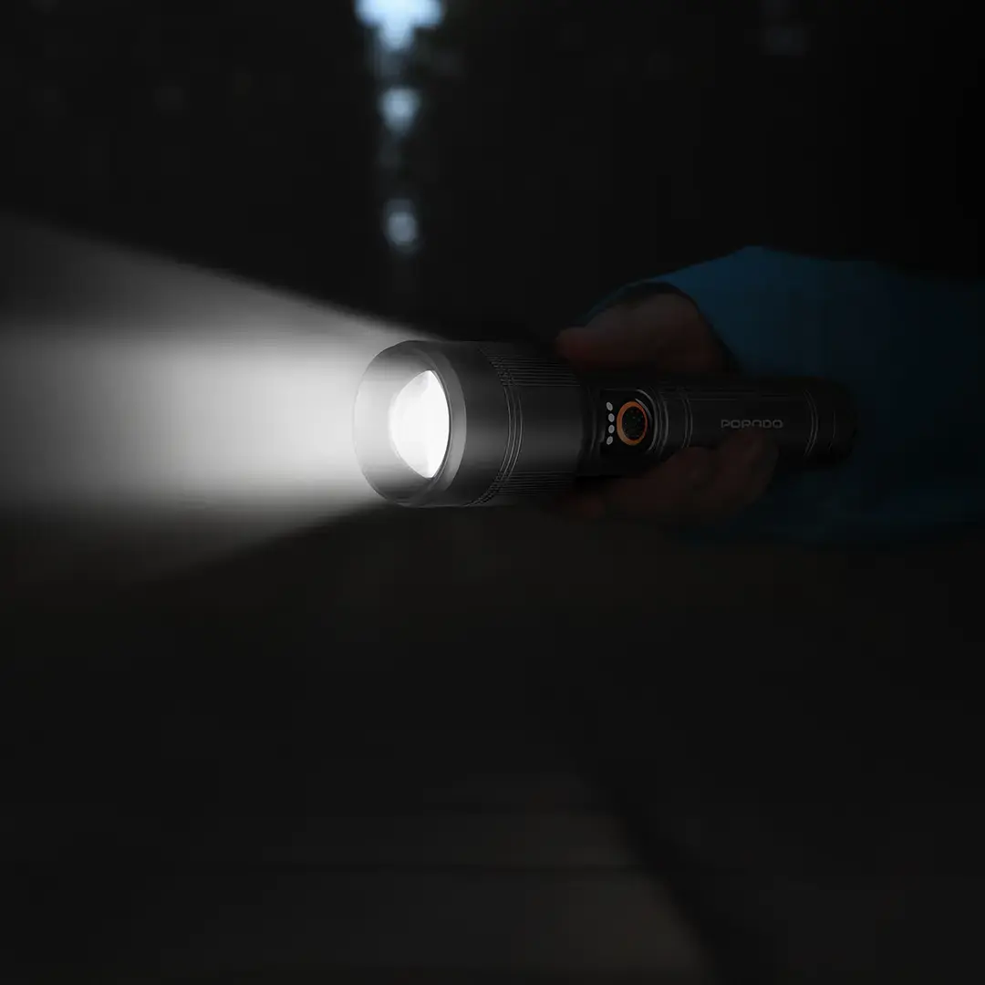 Porodo LumaLite 30W Led Waterproof Flashlight 8000mAh Battery - Gray