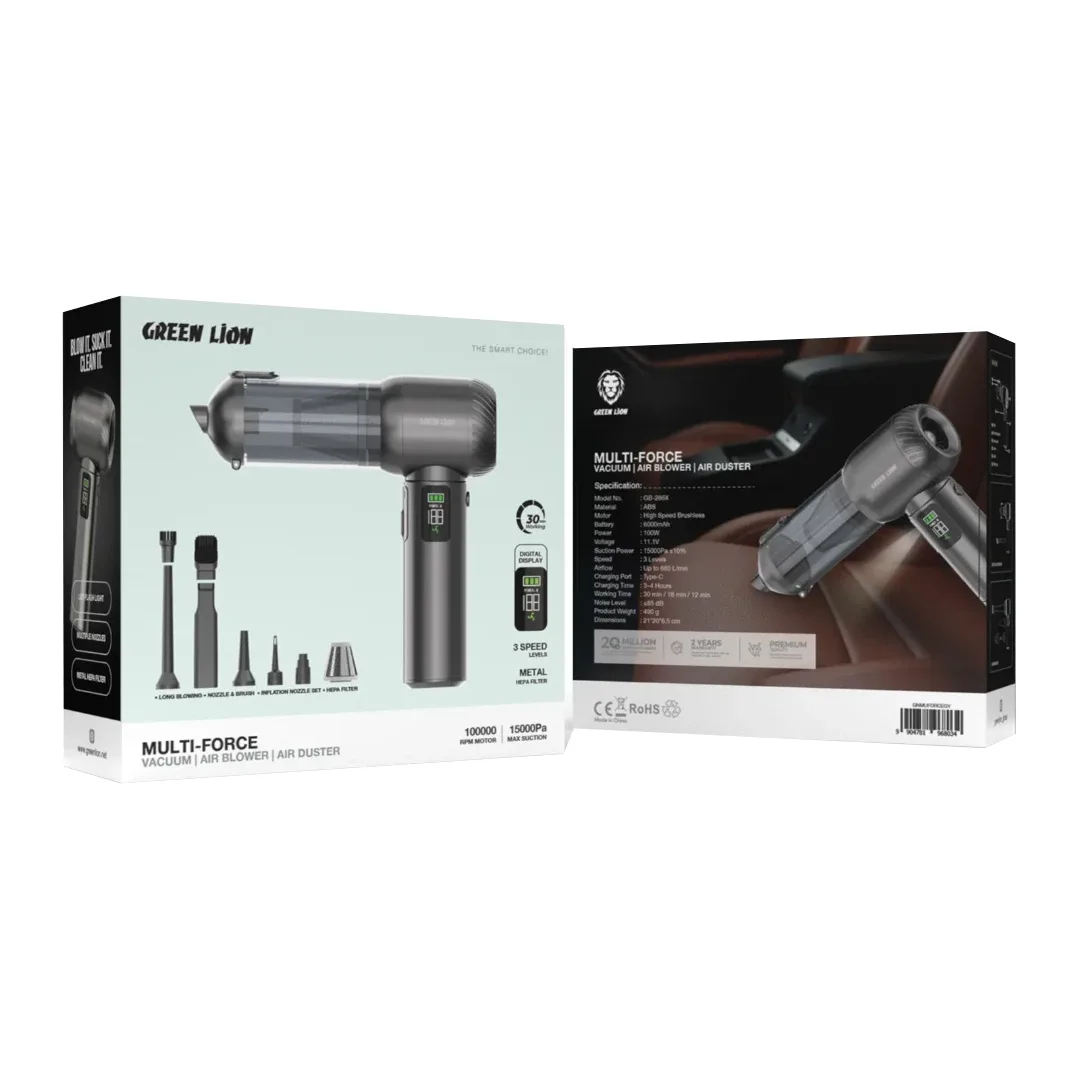 Green Lion Multi-Force - Vacuum Air Blower Air Duster - Gray