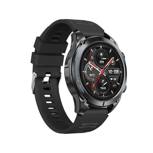 POWEROLOGY Titan SMARTWATCH 1.43 AMOLED GPS +BT NAME -BLACK SPORT SILICONE STRAP
