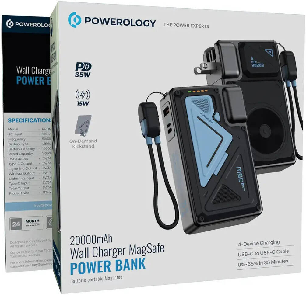 Powerology POWER BANK Wall Charger Magsafe 20000mAh