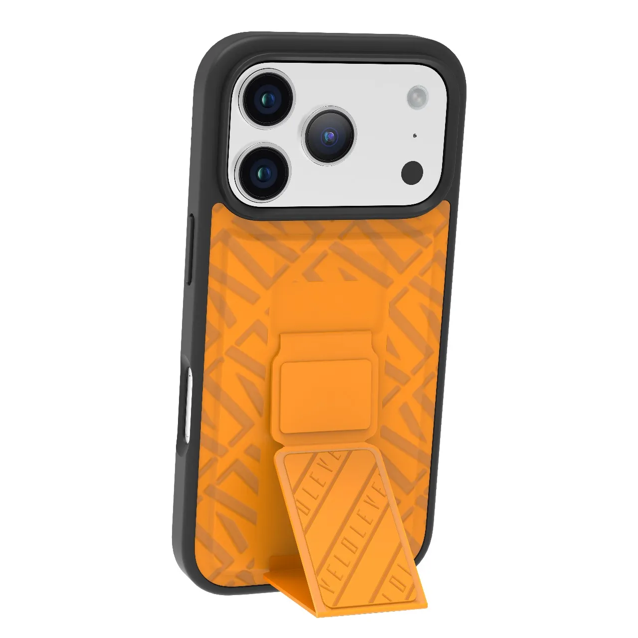 Levelo Morphix Cuero Gripstand Case For iPhone 17 Pro Max - Sunrise Orange