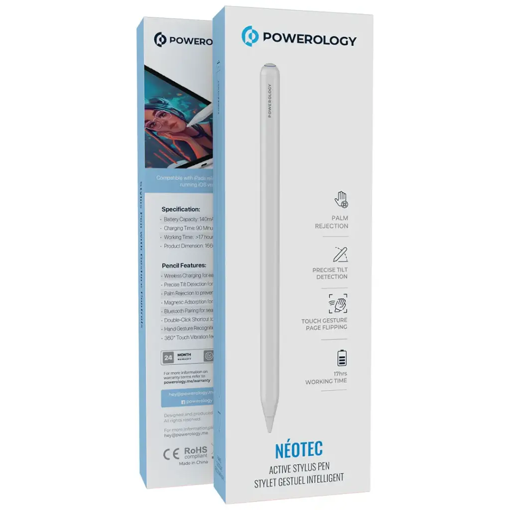 POWEROLOGY Neotec GESTURE BLUETOOTH STYLUS PEN - White