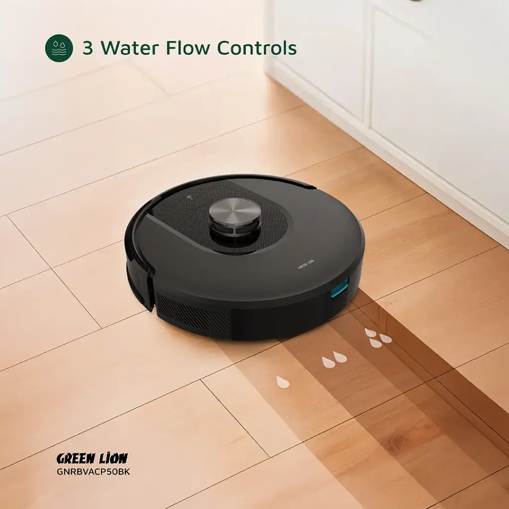 Green Lion Smart Robot Vacuum Pro 4000Pa Suction - Black