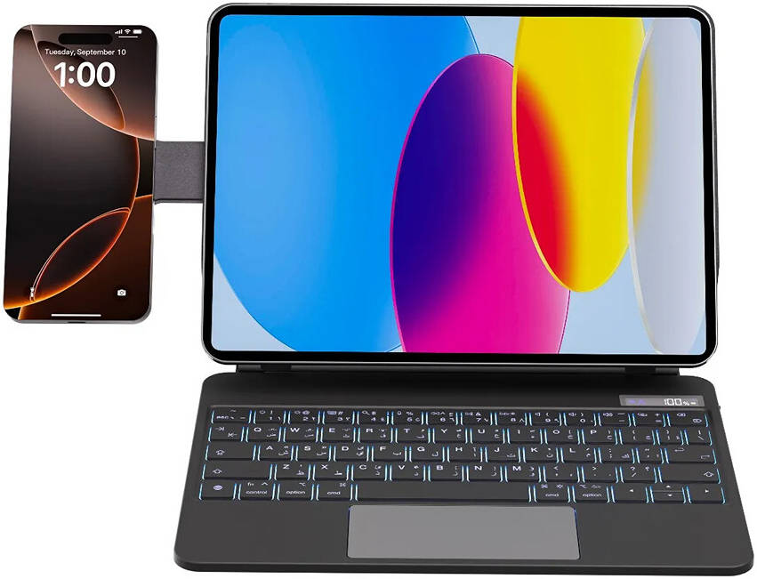 POWEROLOGY DynaBoard APPLE MAGIC KEYBOARD 10TH GEN -3.0-4.2V WITH PHONE HOLDER