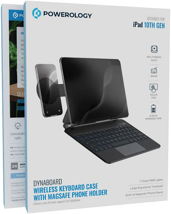 POWEROLOGY DynaBoard APPLE MAGIC KEYBOARD 10TH GEN -3.0-4.2V WITH PHONE HOLDER