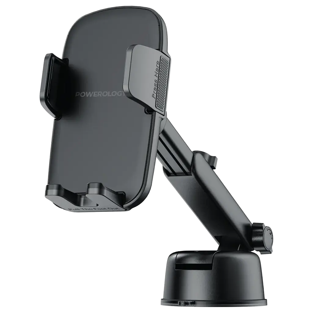 Powerology Raven Auto-Clamping Car Phone Mount - Black