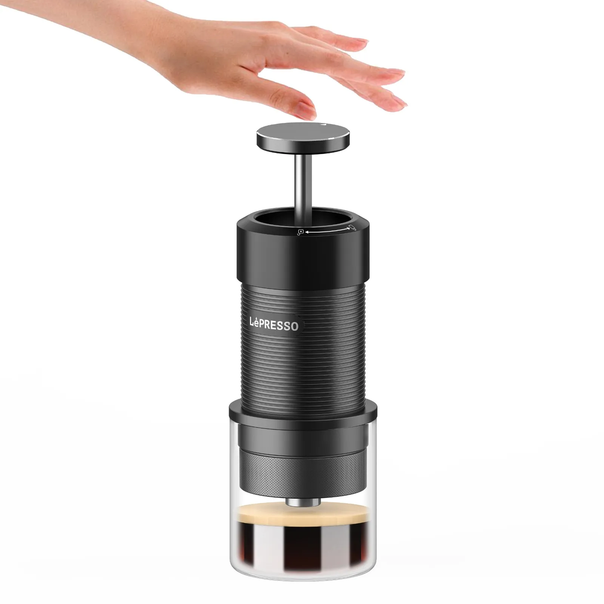 Lepresso Pressione 9-Bar Hand Press Coffee Maker with Aluminium Alloy+304 Stainless Steel