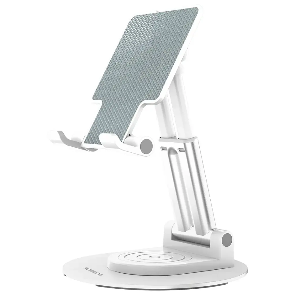 Porodo Foldable Phone & Tablet Desk Stand Adjustable Telescopic Rod