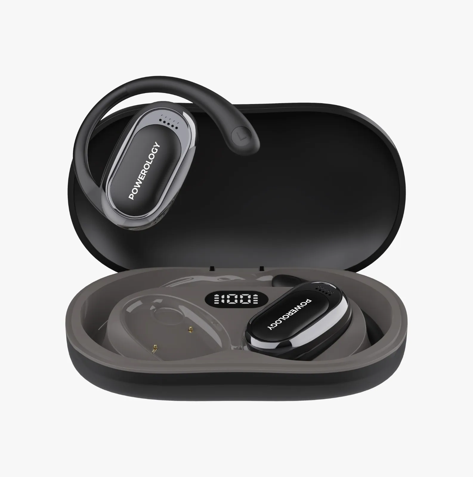 Powerology Oura OWS Earbuds with 3C Fast Charging + Dual ENC Mic + 5.5H Playtime