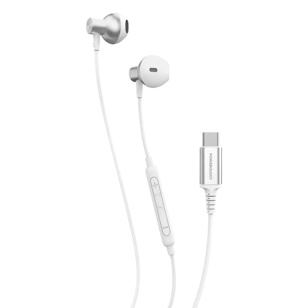 Powerology Stereo Type-C Headphones White