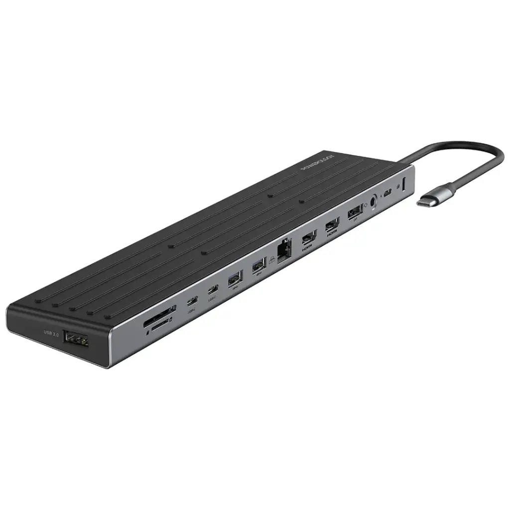 Powerology Nexis 13 In 1 Multi-Display USB-C Hub & Laptop Stand - Black