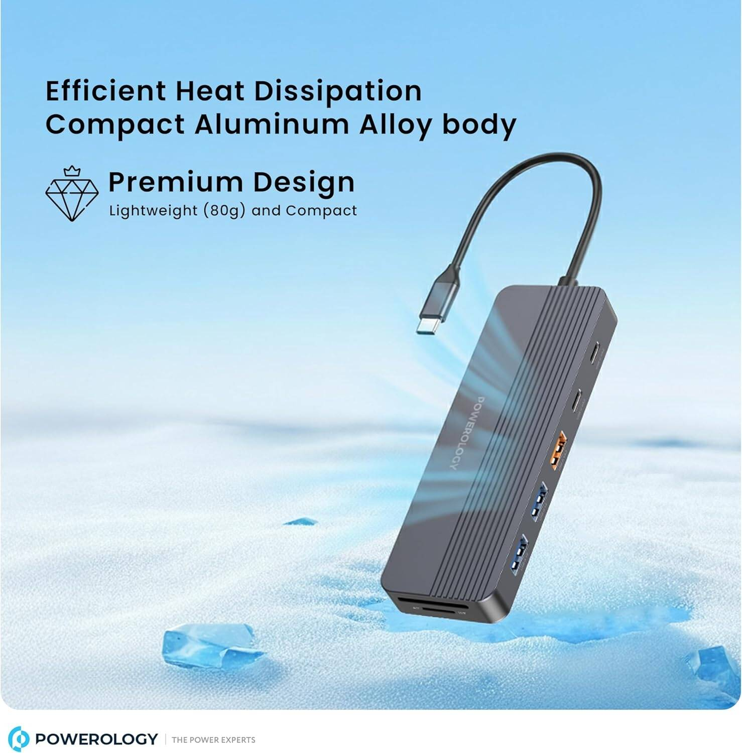 Powerology PD 100W 12-in-1 USB-C Hub with 3.2 10GBPS