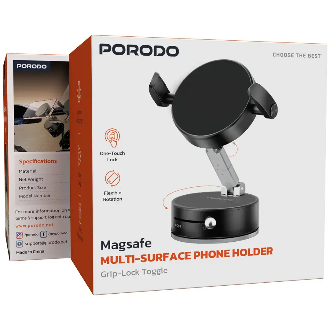 Porodo MagSafe Phone Holder with Adjustable Base
