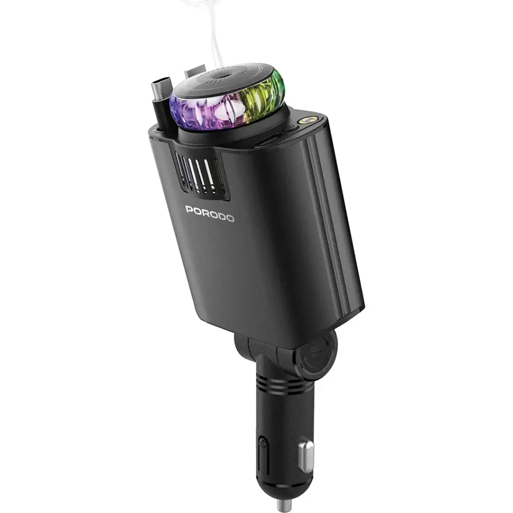 Porodo AromaGlow 120W Car Charger with Diffuser