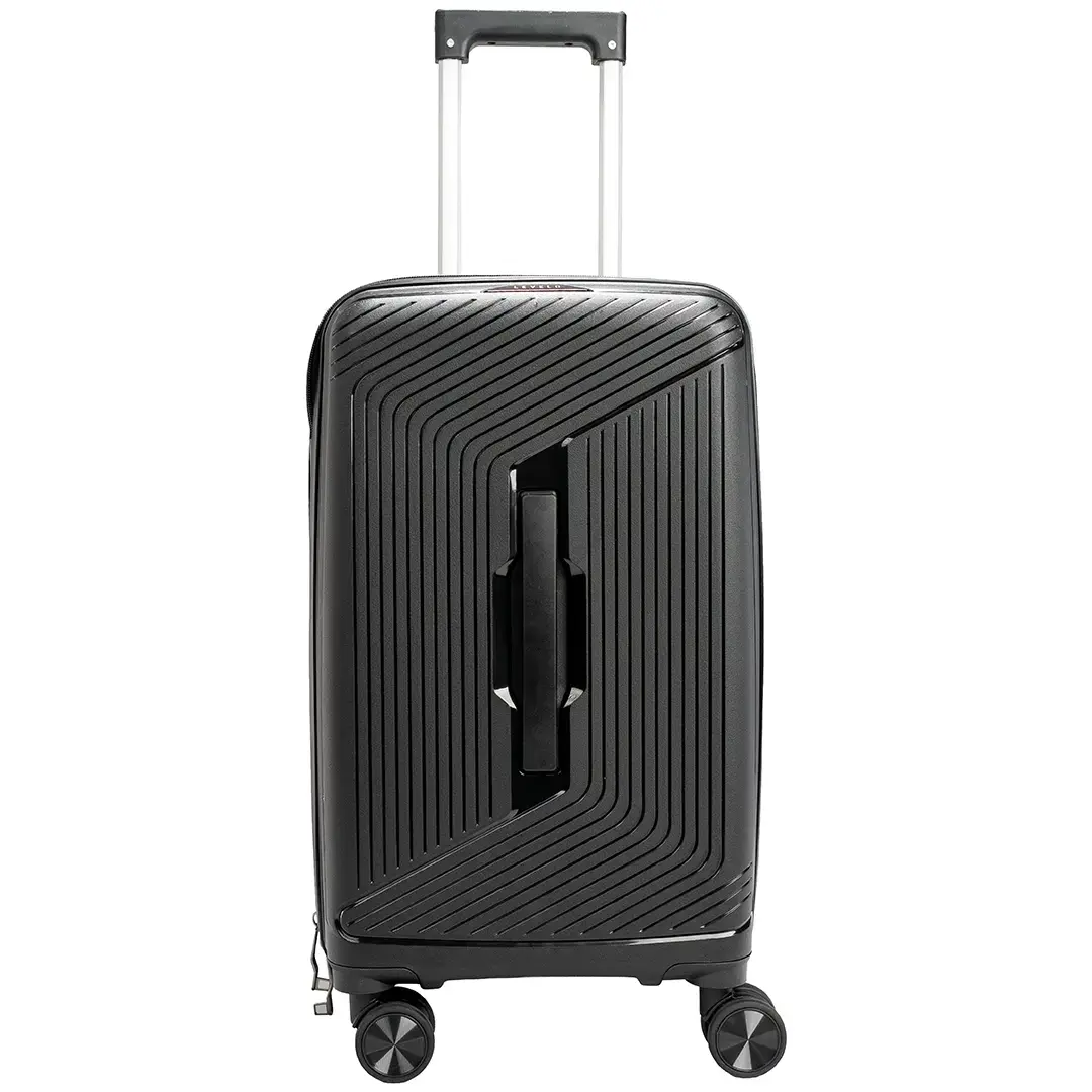 Levelo Tenax PP Unbreakable Set Of 3 Travel Luggage - Black
