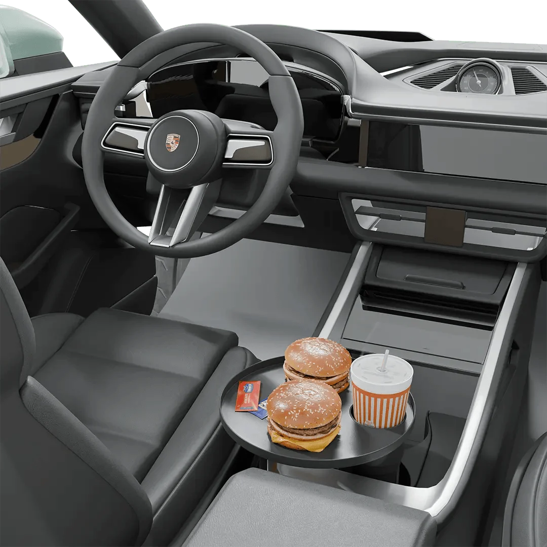 Green Lion Travel Tray Car Cup Holder - Black