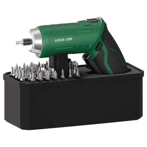 Green Lion GSD-54 Cordless Screwdriver Set - 3.7V 1500mAh - Green