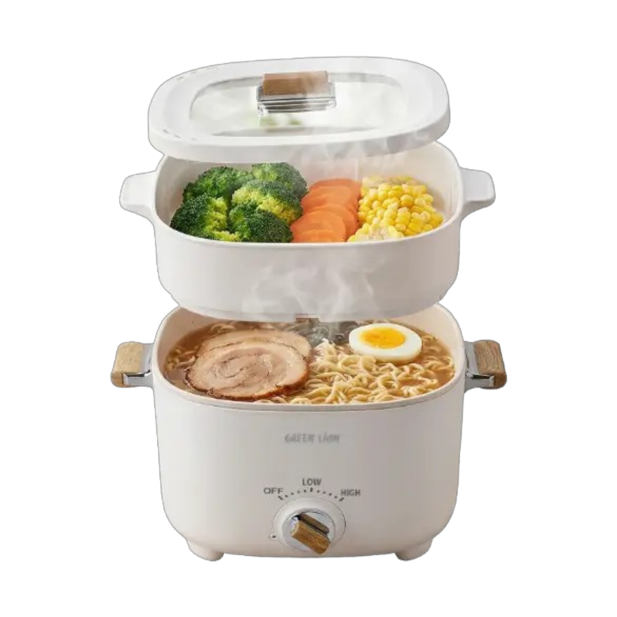 Green Lion Multi-Pot Electric Cooker 2.5L 1000W - White