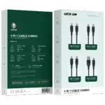 Green Lion 4 IN1 Cable Combo All-In-One Cable Kit - Black