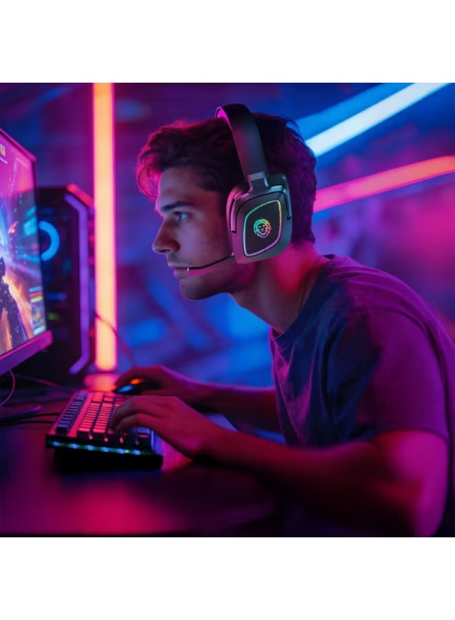 Green Lion BATTLE Wireless Gaming Headphones - Black