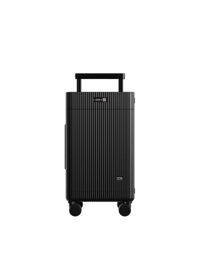 Levelo Tripper Double Compartment Carry-On 20” Travel Luggage - Black