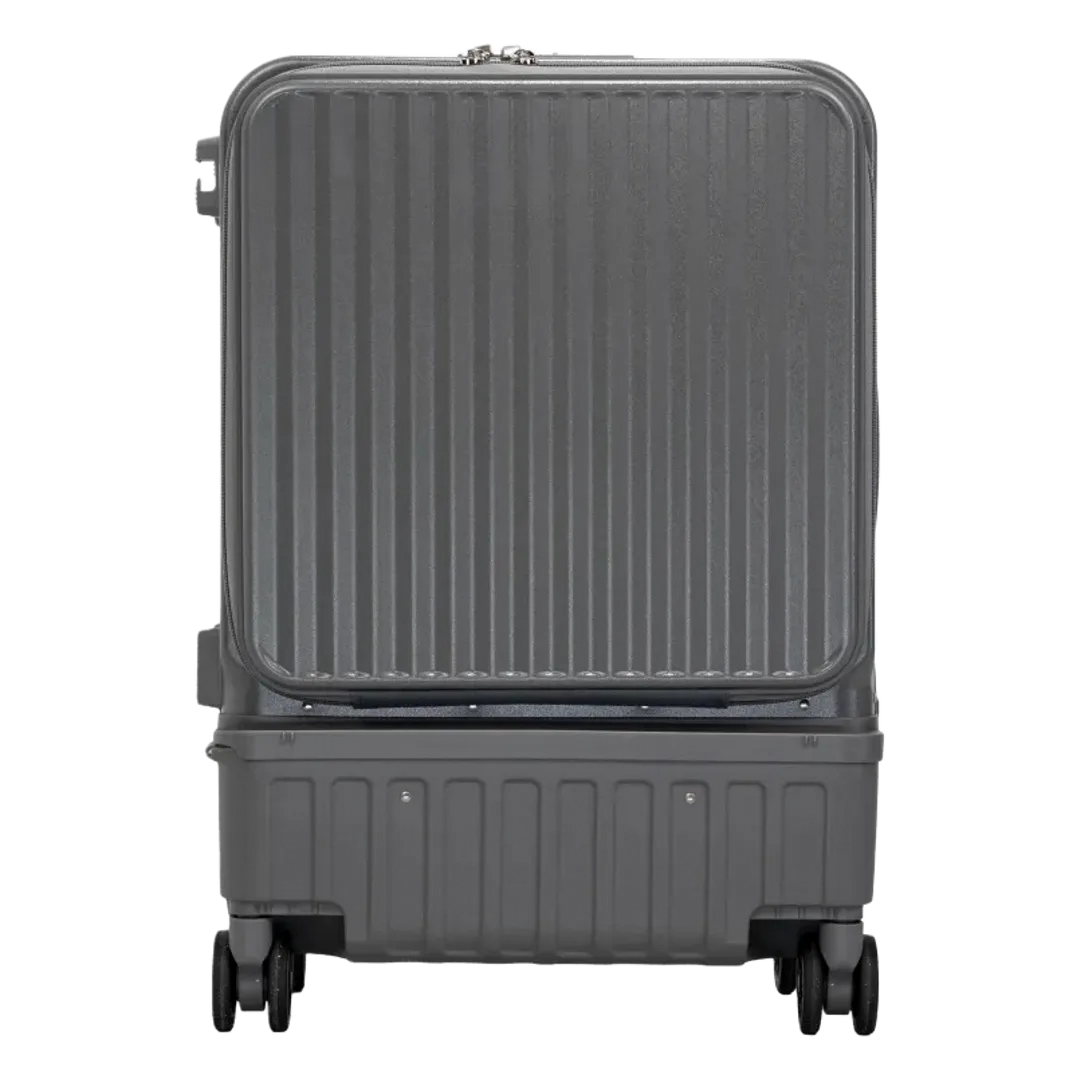 Levelo Boarding Double Compartment Front Zipper carry-On 20" Travel Luggage