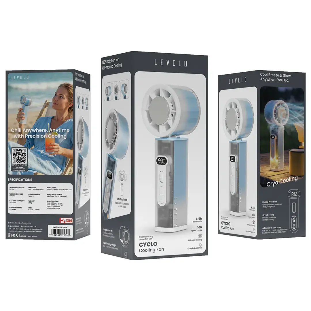 Levelo Cyclo 3000mAh Cooling Fan with Rotating Head
