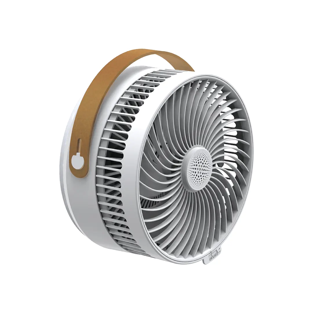 Green Lion ROVIO 8" Folding Fan- White
