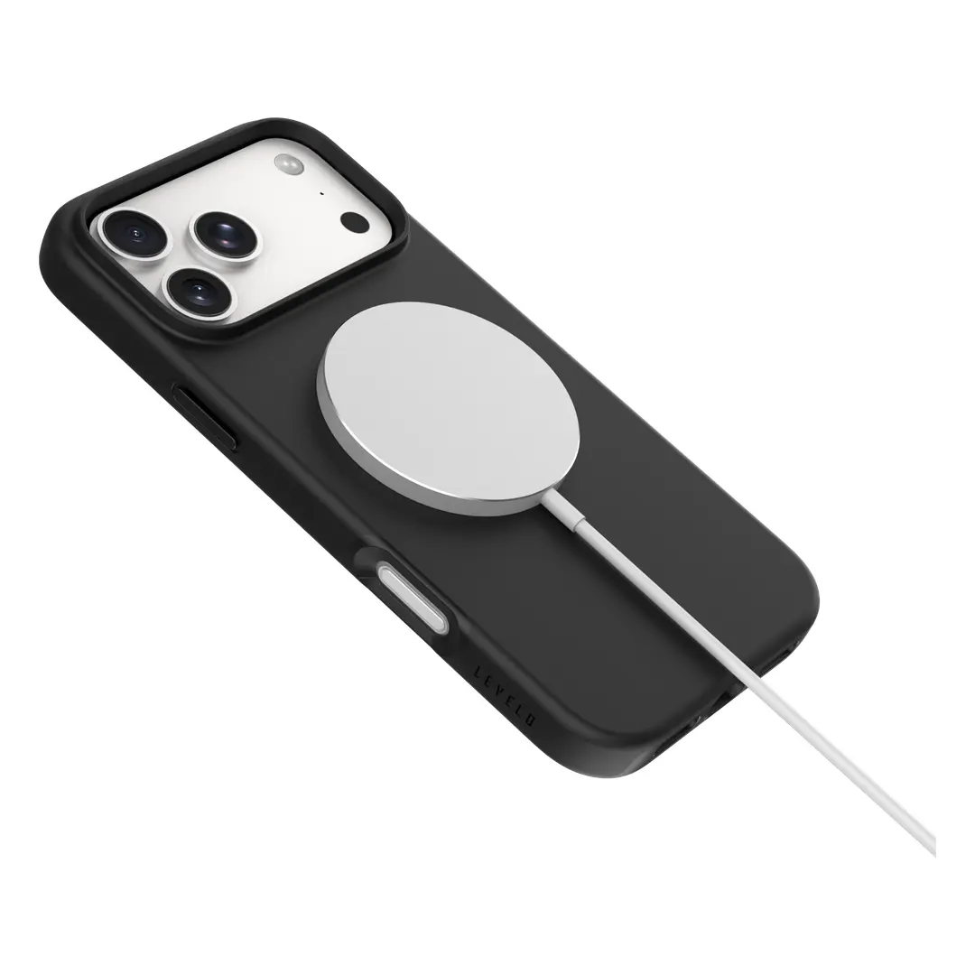 Levelo Dale MagSafe TPU+PC Solid Case For iPhone 18 Pro Max - Black