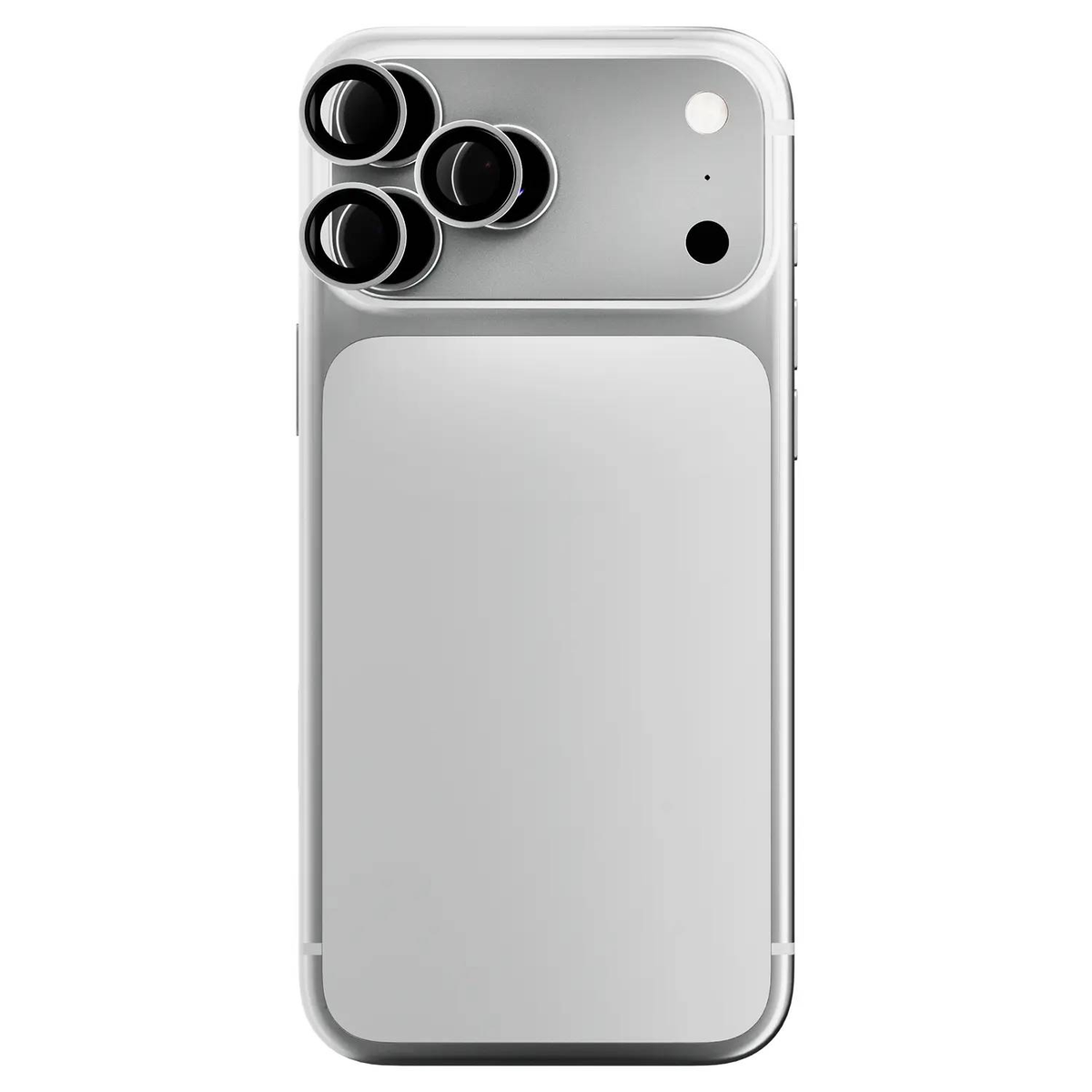 Levelo Lucent Trio iPhone 18 Pro & Pro Max Camera Lens Protector Double-Sided AR Glass - Silver