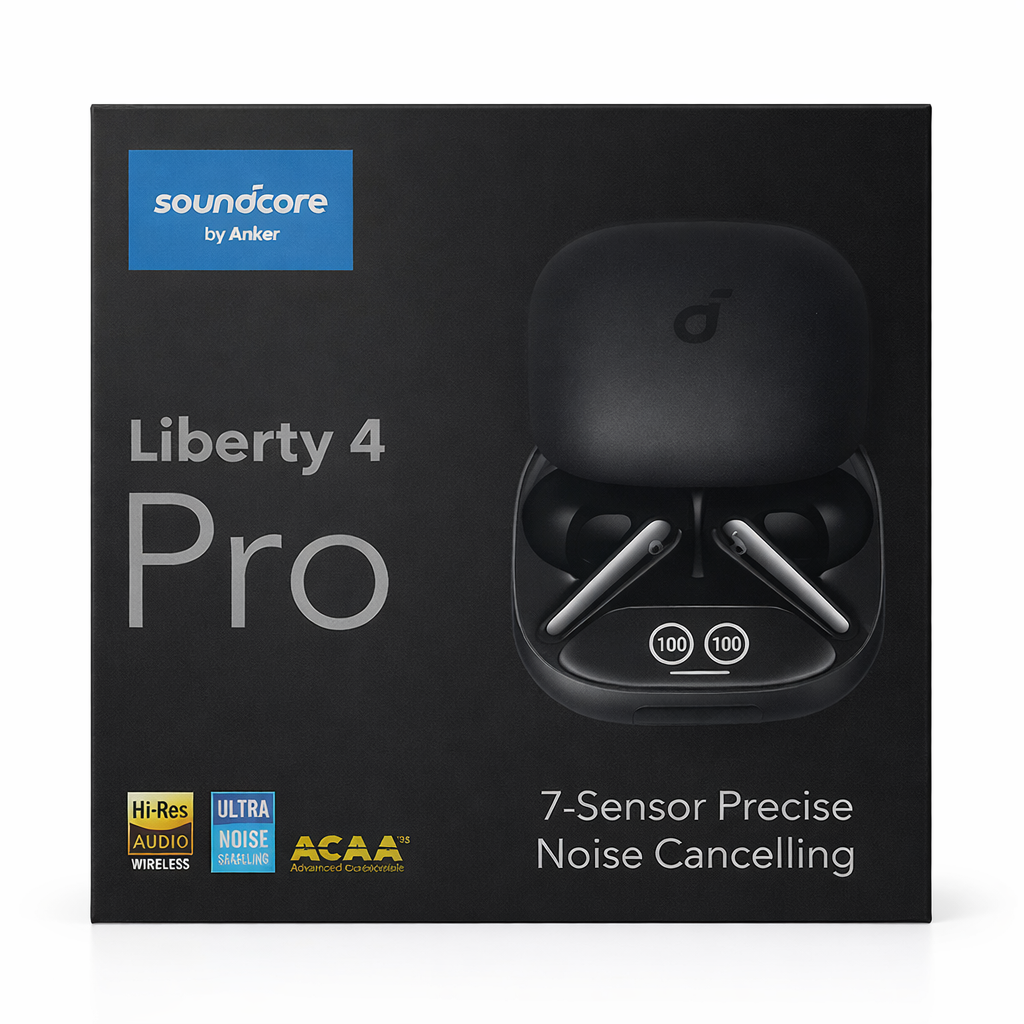 سماعات Soundcore Liberty 4 Pro اللاسلكية مع Hi-Res Audio وإلغاء الضوضاء المتقدم ANC