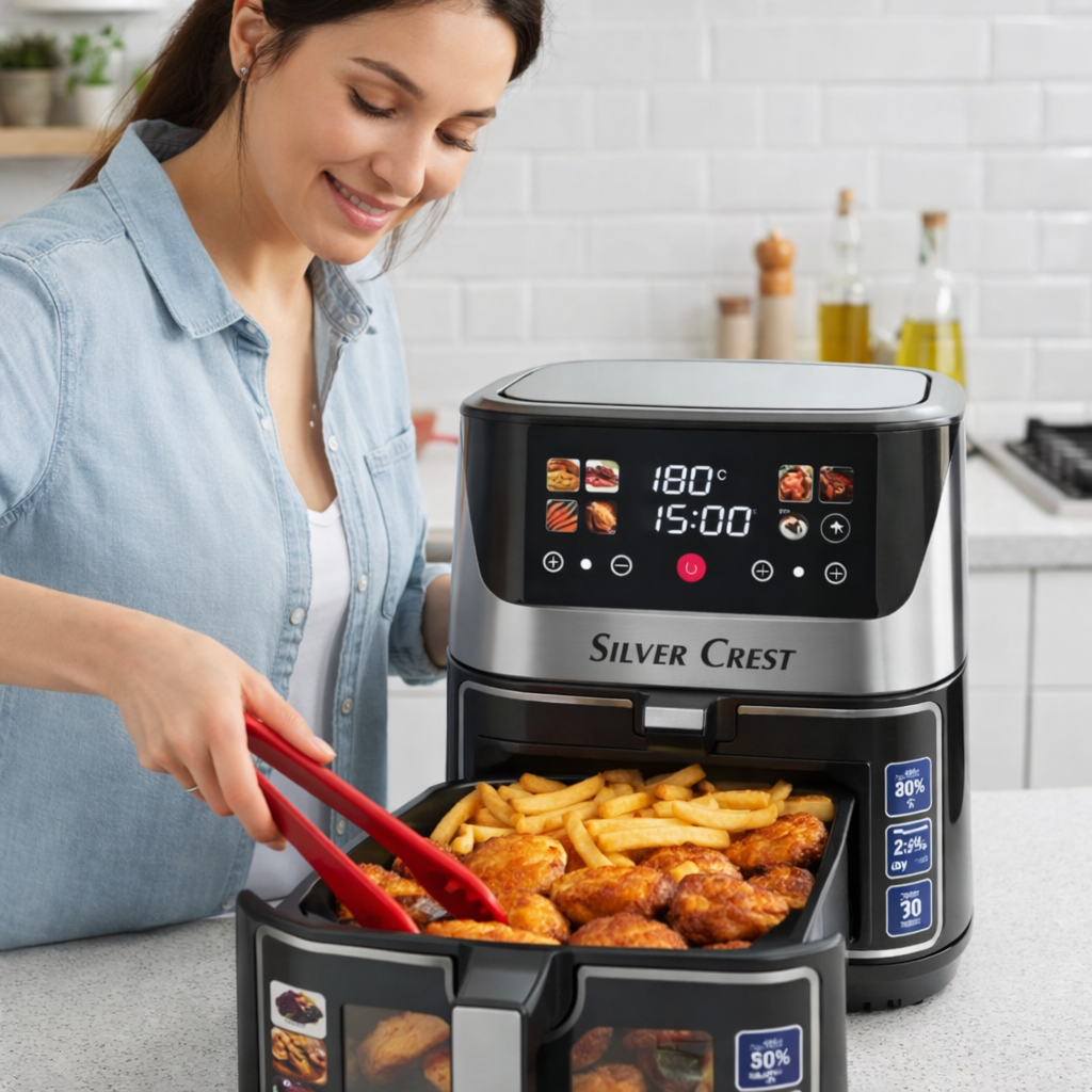 قلاية هوائية Silver Crest Digital Air Fryer XL-6092 بسعة 12.5 لتر
