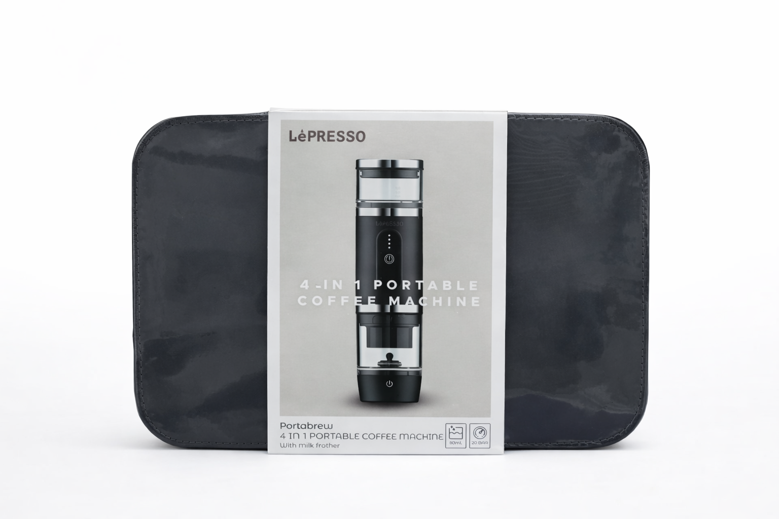 ماكينة قهوة محمولة LePresso PortaBrew 4-in-1 بضغط 20 بار