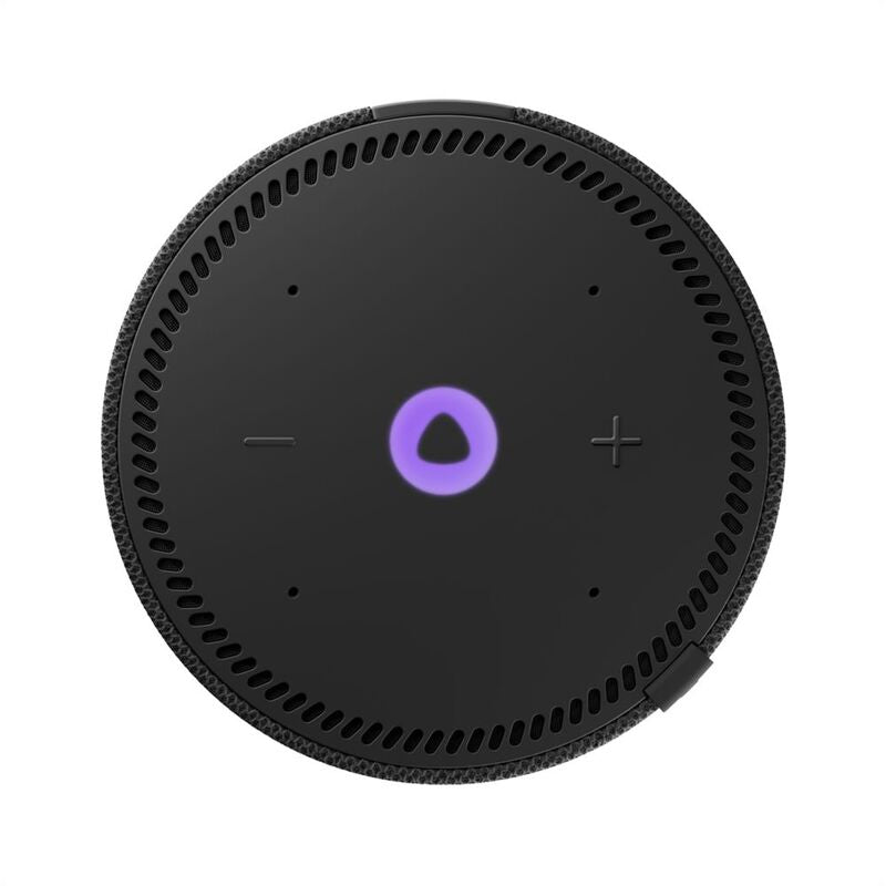 Yango Yasmina Mini AI Smart Speaker with LED Clock, 10W Sound, 4 Microphones, Wi-Fi & Bluetooth – Black