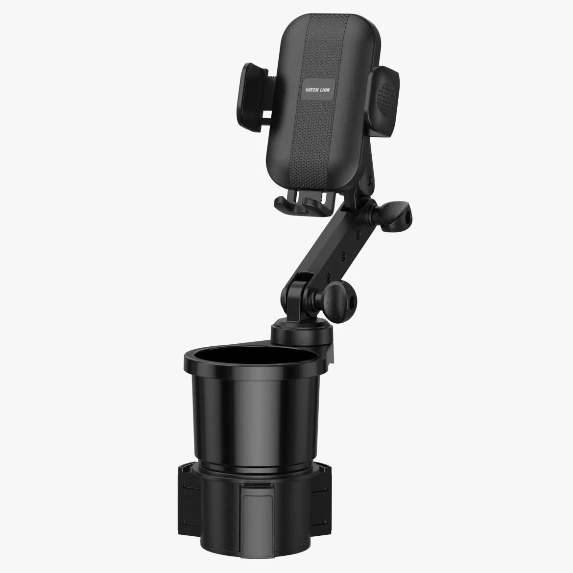 Green Lion 2-in-1 FlexGrip Car Cup Holder and Phone Mount Black