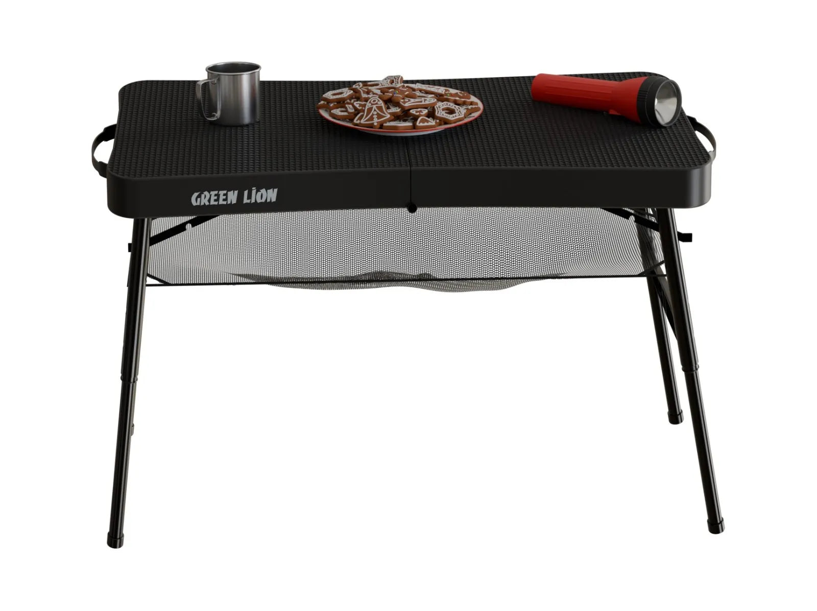 Green Lion Foldable Travel Camping Table & Stool Set – Black
