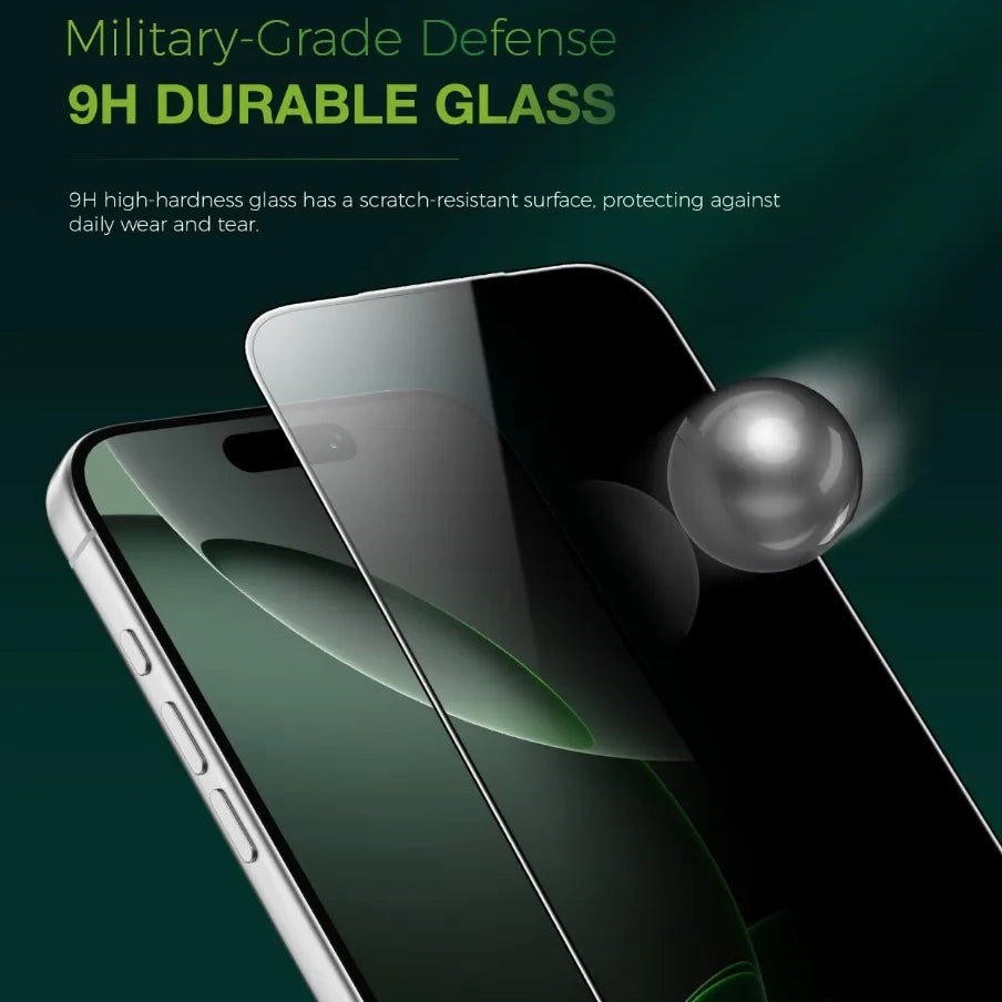 حماية شاشة جرين ليون 3D PV-Pet Privacy Curved Glass لآيفون 17 مع فلتر خصوصية