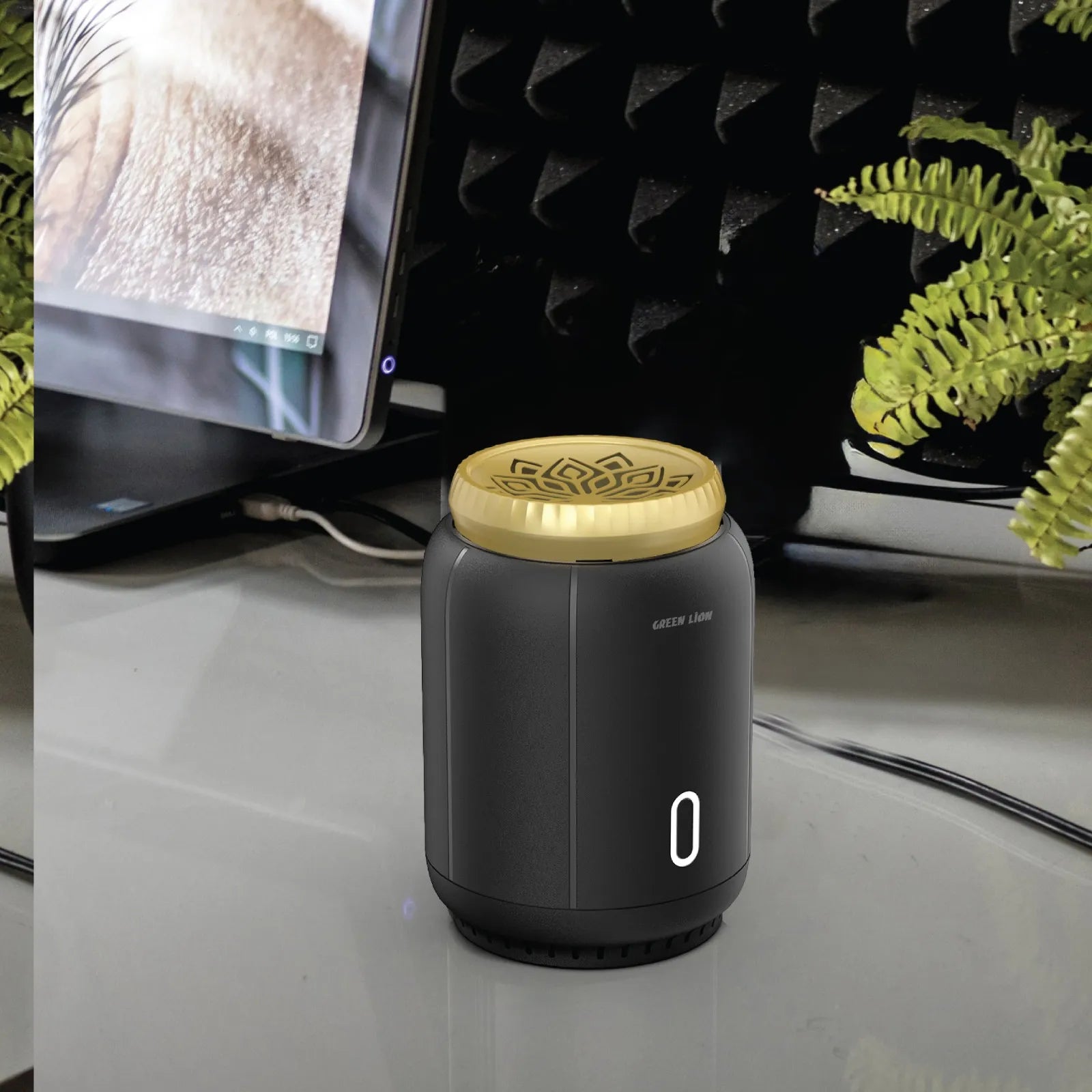 مبخرة Green Lion Ember الكهربائية المحمولة مع شحن USB-C وإيقاف تلقائي – أسود