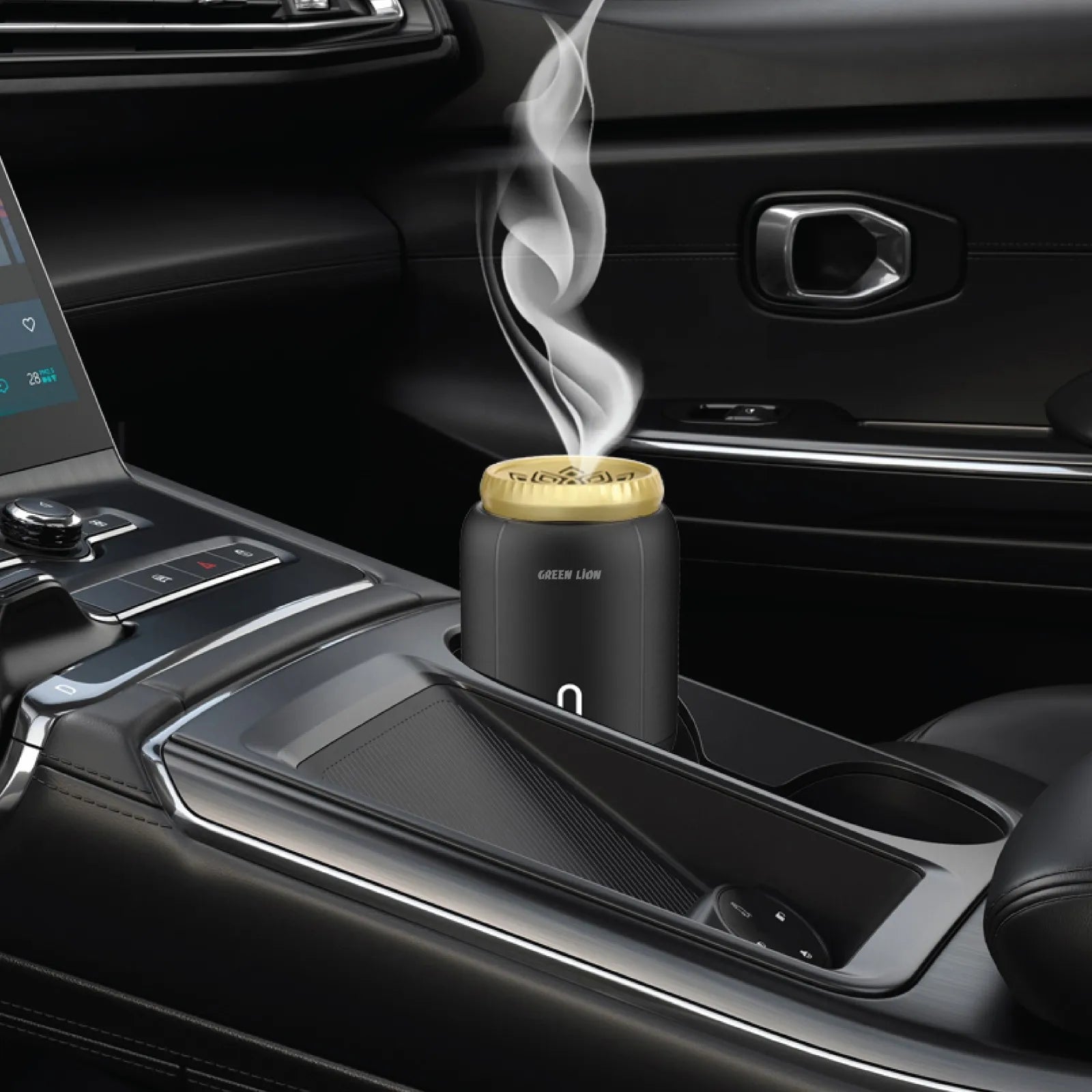 مبخرة Green Lion Ember الكهربائية المحمولة مع شحن USB-C وإيقاف تلقائي – أسود