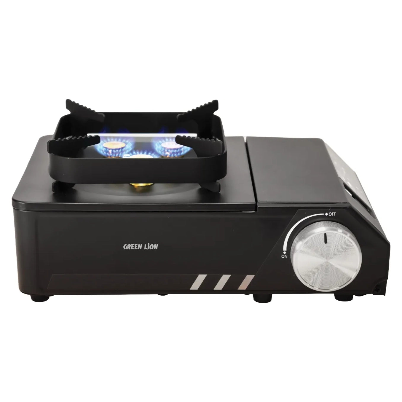 موقد الغاز Green Lion CampFlame Infrared بقوة 3050W للتخييم والرحلات – أسود