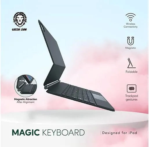 جراب Green Lion Wireless Magic Keyboard للآيباد 10.9" و iPad Air 11" مع تراك باد – أسود