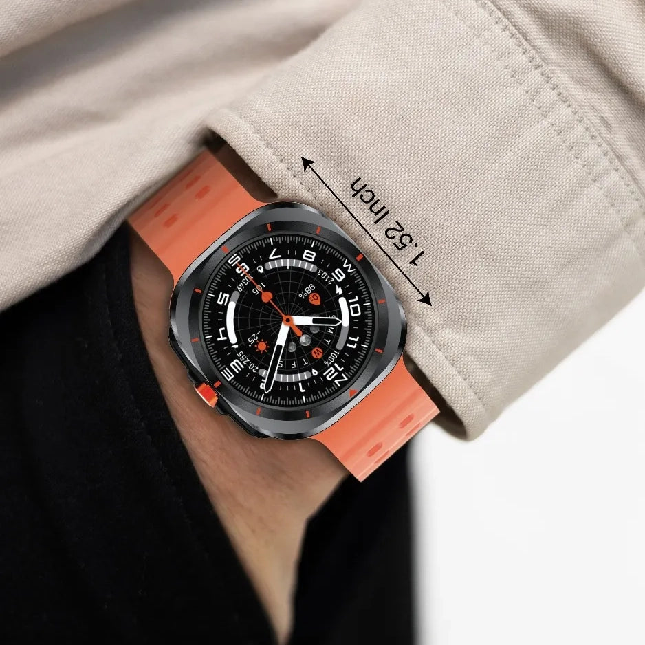 Green Lion Strive Smart Watch 1.52" IPS Display Bluetooth Calling IP65 – Orange
