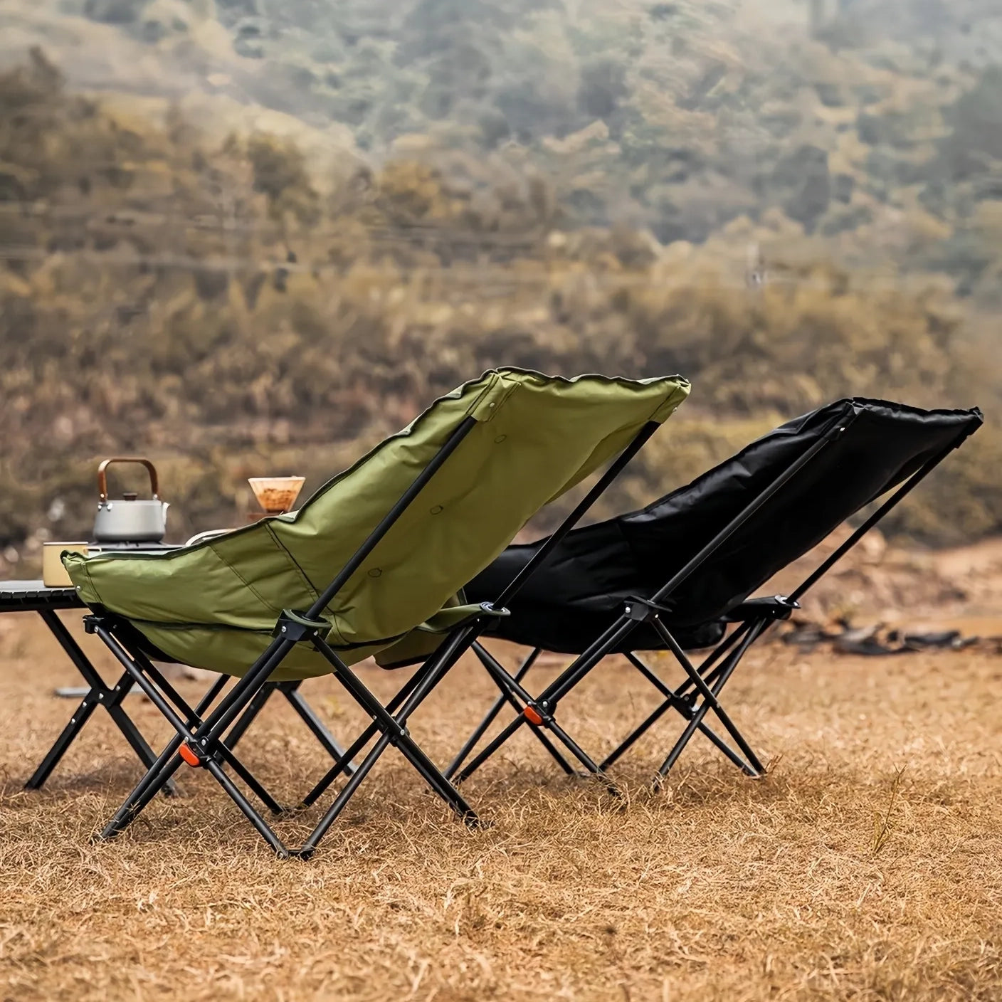 Green Lion Travix Camping Chair Foldable Outdoor Chair – Black