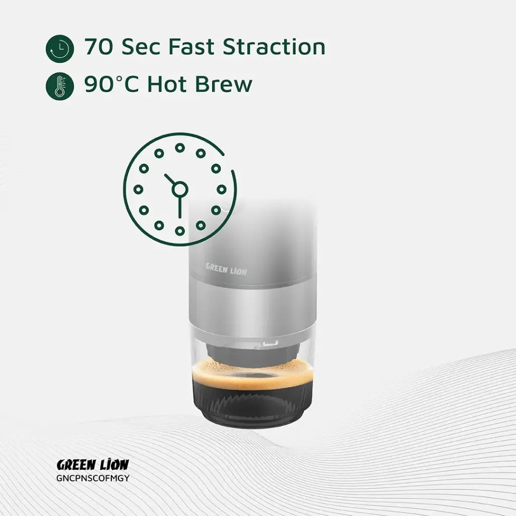 Green Lion Campinas Portable Coffee Maker 80ml - Gray